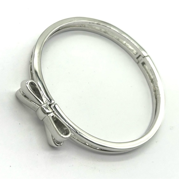 Kate Spade Silver Hinged Bangle Bracelet - Picture 2 of 4